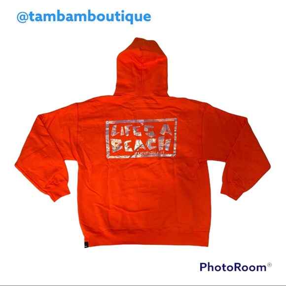 NWT Orange Life’s a Beach Surfgear Hoodie - Picture 3 of 5